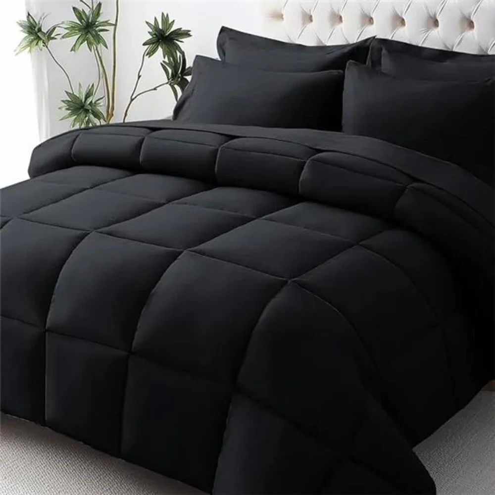 Queen Comforter Set, Ultra-Soft Bed in a Bag Queen Size 7 Pieces, Oeko-TEX